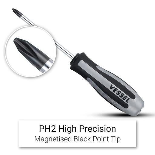 Vessel 125941 PH2 x 100mm Megadora Impacta Thru Tang Screwdriver – image 5