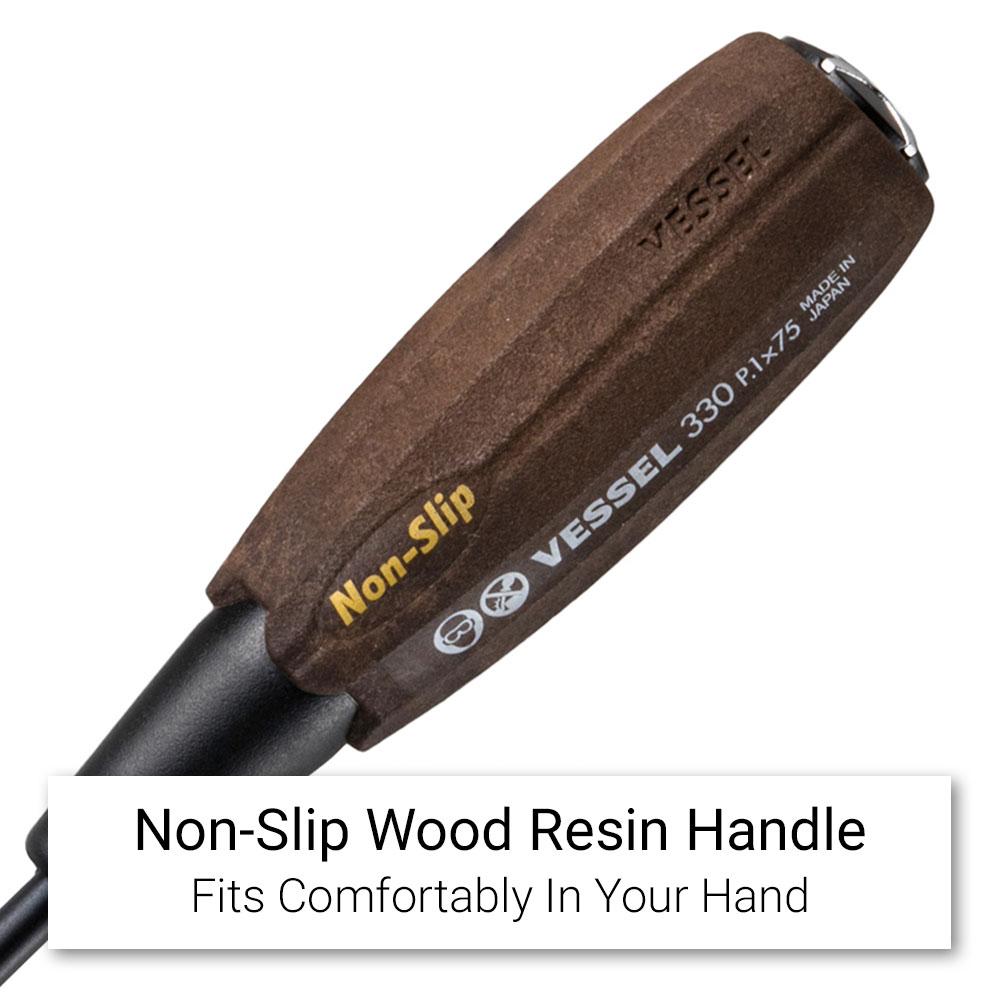 Vessel 120057 10pce Wood Resin Thru Tang Non Slip Screwdriver Set – image 2
