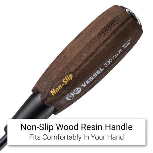 Vessel 120057 10pce Wood Resin Thru Tang Non Slip Screwdriver Set – image 2