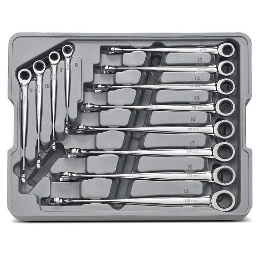 GEARWRENCH 85888 12pce 12 Point XL X-Beam Ratcheting Combination Metric Wrench Set