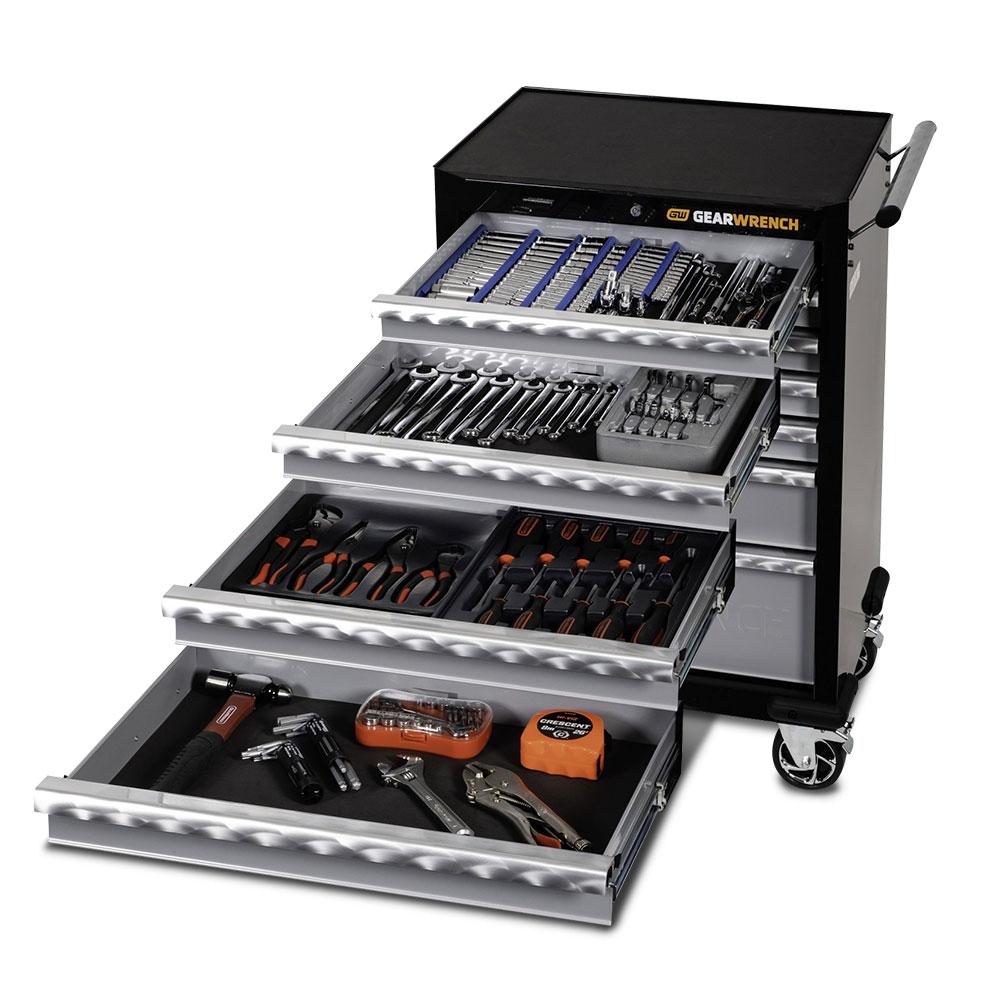 GEARWRENCH 89916 197pce SAE/Metric Tool Kit with 7 Drawer Tool Trolley