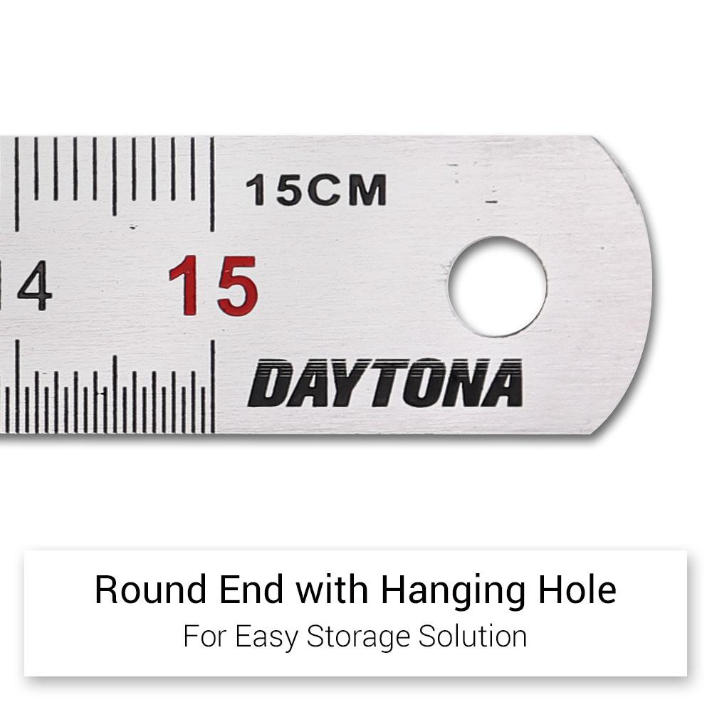 Daytona DRD150 150mm (6") Stainless Steel Double Sided Metric & Imperial Ruler – image 6
