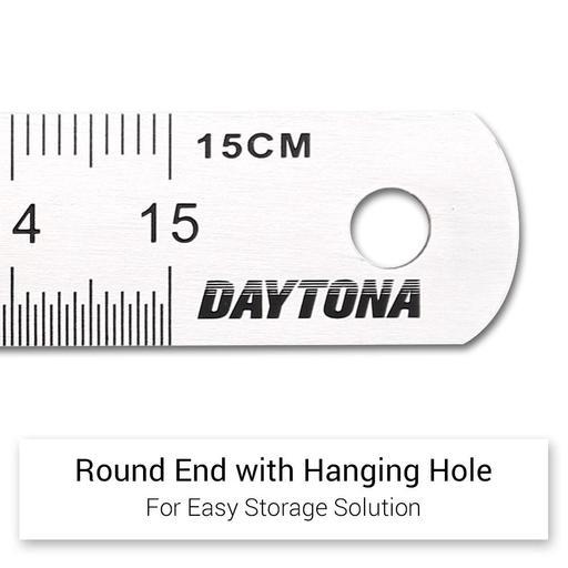 Daytona DRS150 150mm (6") Stainless Steel Double Sided Zero Center & Metric Ruler – image 6
