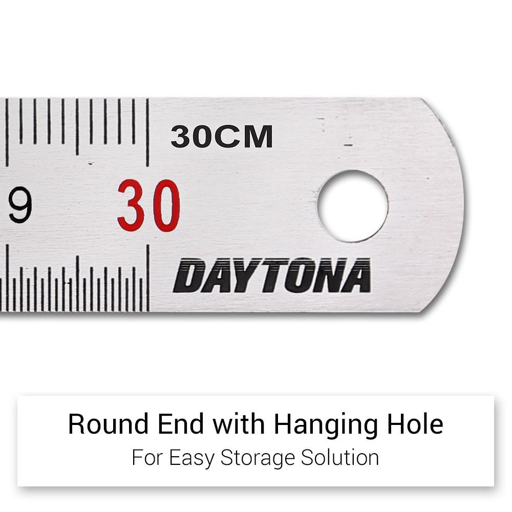 Daytona DMR300 300mm (12") Stainless Steel Double Sided Metric & Imperial Ruler – image 6