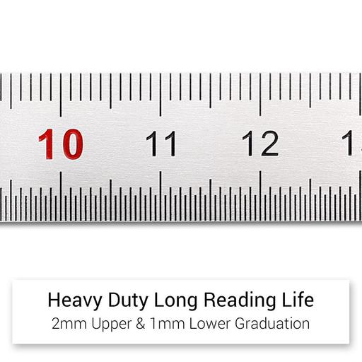 Daytona DMR300 300mm (12") Stainless Steel Double Sided Metric & Imperial Ruler – image 4