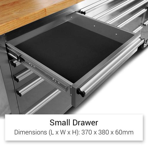 Daytona D153SS 72" Stainless Steel Mobile Work Bench with 15 Drawers Tool Chest & 3 Door Cabinet – image 9