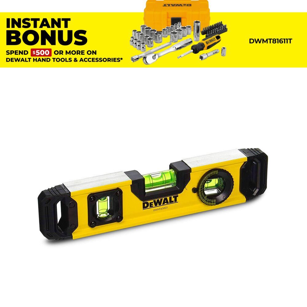DeWalt DWHT43003 25cm Torpedo Level – image 1