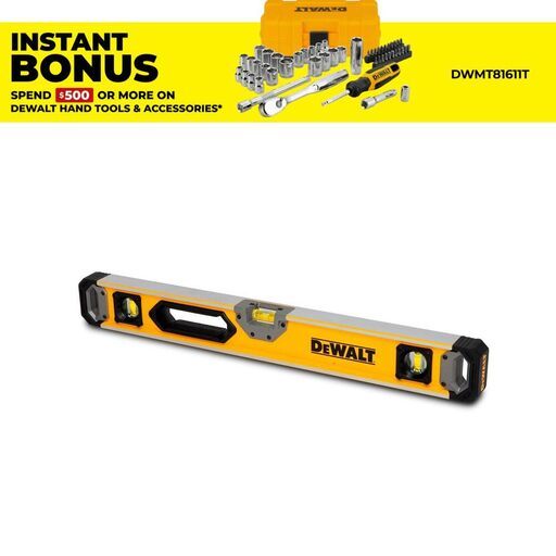 DeWalt DWHT43025 600mm Magnetic Box Beam Level