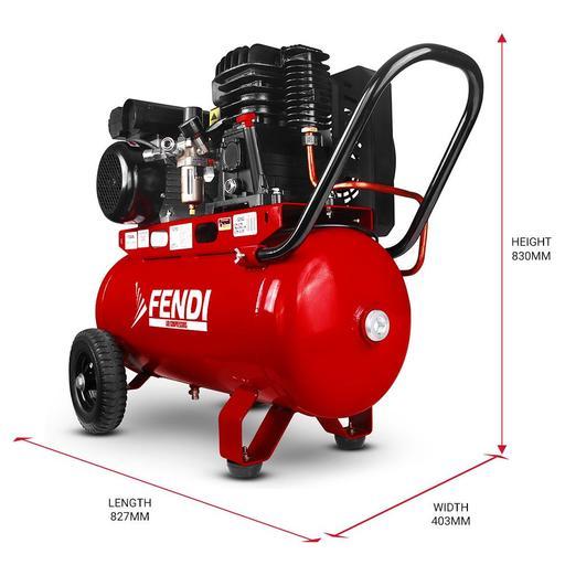 Fendi F3050L 3.0HP 50L Twin Piston Belt Driven Air Compressor – image 3