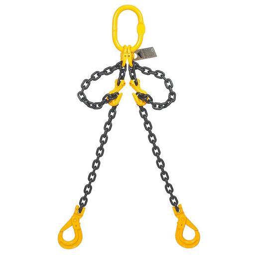 Beaver CSA08227525 Grade 80 8mm x 2m Double Leg Sling with Clevis Sling Hook and Clevis Grab Hook