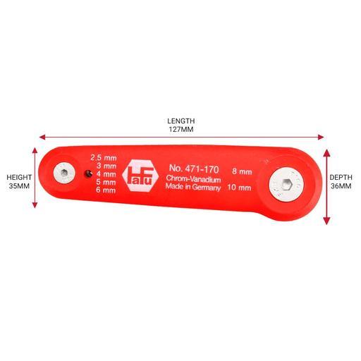 Hafu 471-170-82 7pce Metric Foldable Ballpoint Hex Key Wrench Set - MADE IN GERMANY – image 2