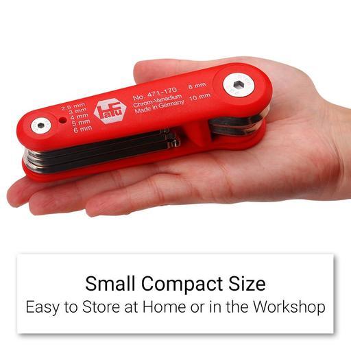Hafu 471-170-82 7pce Metric Foldable Ballpoint Hex Key Wrench Set - MADE IN GERMANY – image 3