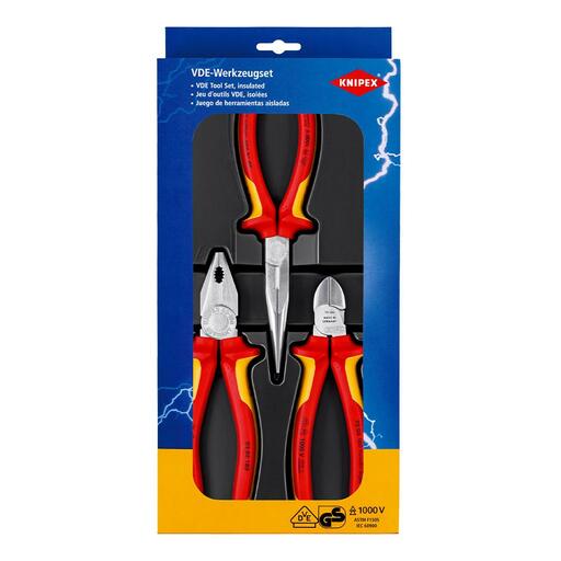 Knipex 002012 3pce 1000V VDE Assembly Plier Set – image 2