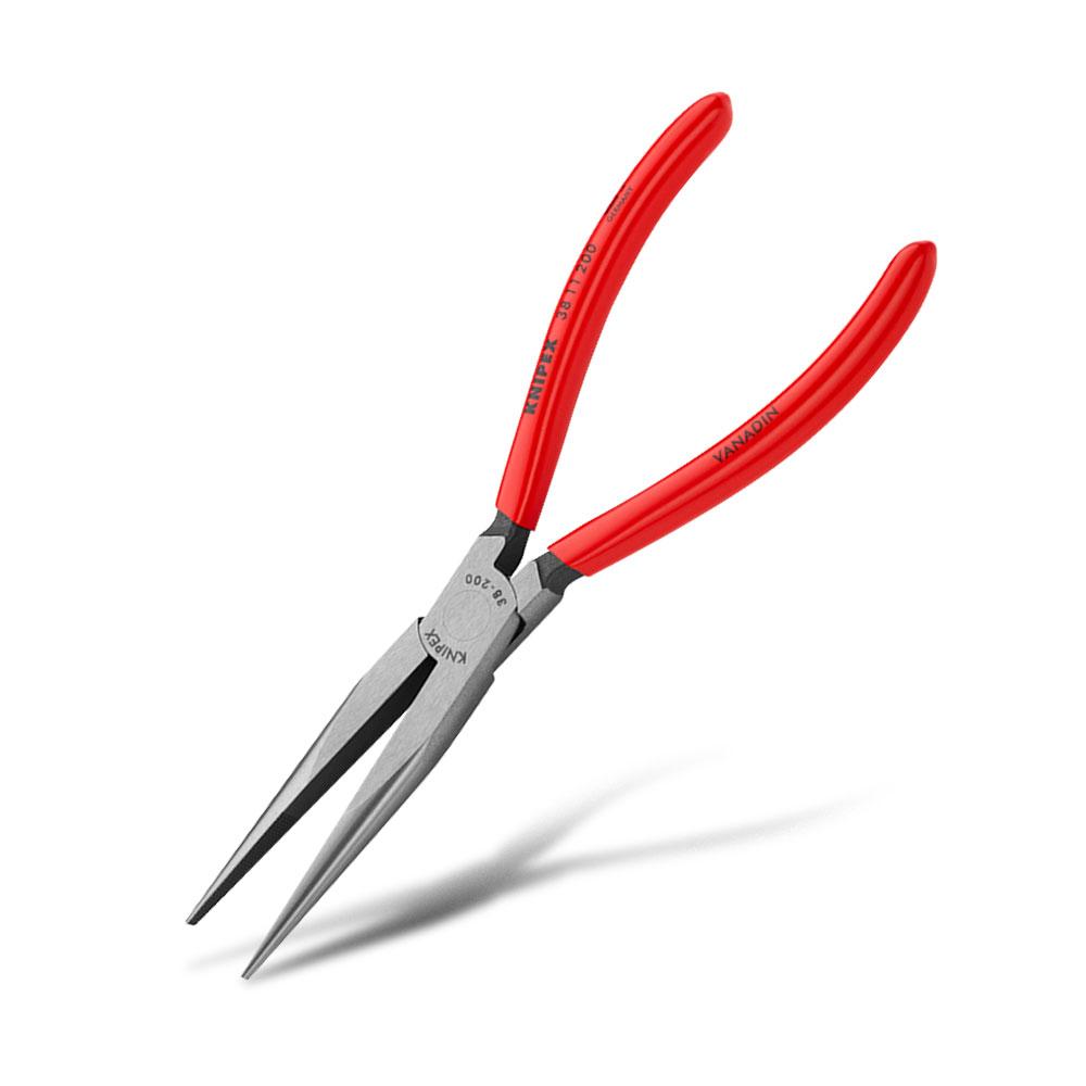 KNIPEX Long Nose Pliers - Double Angled Precision Pliers Made In Germany (3881200B)