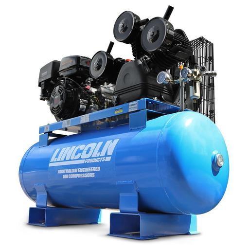 Lincoln L13150LP 13HP 150L Triple Piston Belt Driven Loncin Powered Air ...