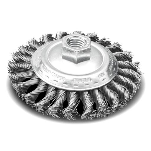 PFERD 47701012 100mm (4") Universal Carbon Steel Twist Knot Wire Brush