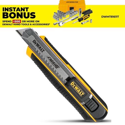 DeWalt DWHT10249 18mm Snap off Knife with Carbide Blade