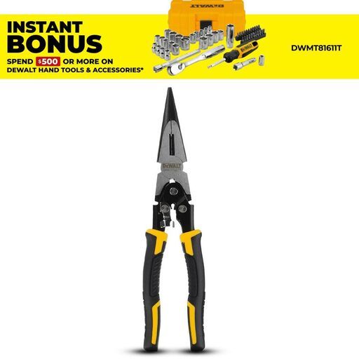 DeWalt DWHT70277 Compound Action Long Nose Plier