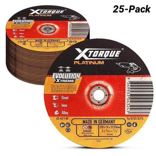 Xtorque XPI230D-25 Platinum 25-Pack 230mm (9") 1.9mm Platinum Inox Cutting Disc - MADE IN GERMANY