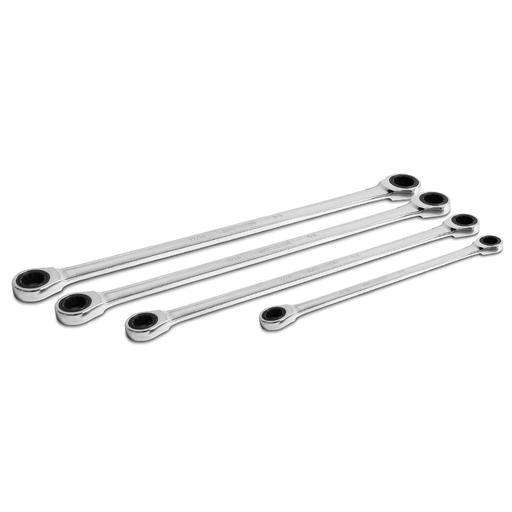 Daytona D4ELAF 4pce AF 72-Tooth Extra Long Ratcheting End Ring Spanner Set