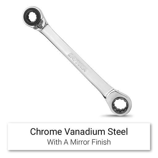 Daytona D418 8-9mm / 10-11mm Metric 4-In-1 72-Tooth Reversible Ratcheting Spanner – image 2