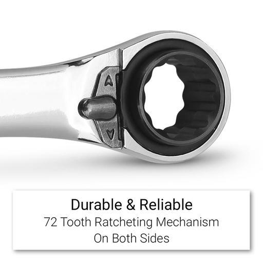 Daytona D418 8-9mm / 10-11mm Metric 4-In-1 72-Tooth Reversible Ratcheting Spanner – image 6