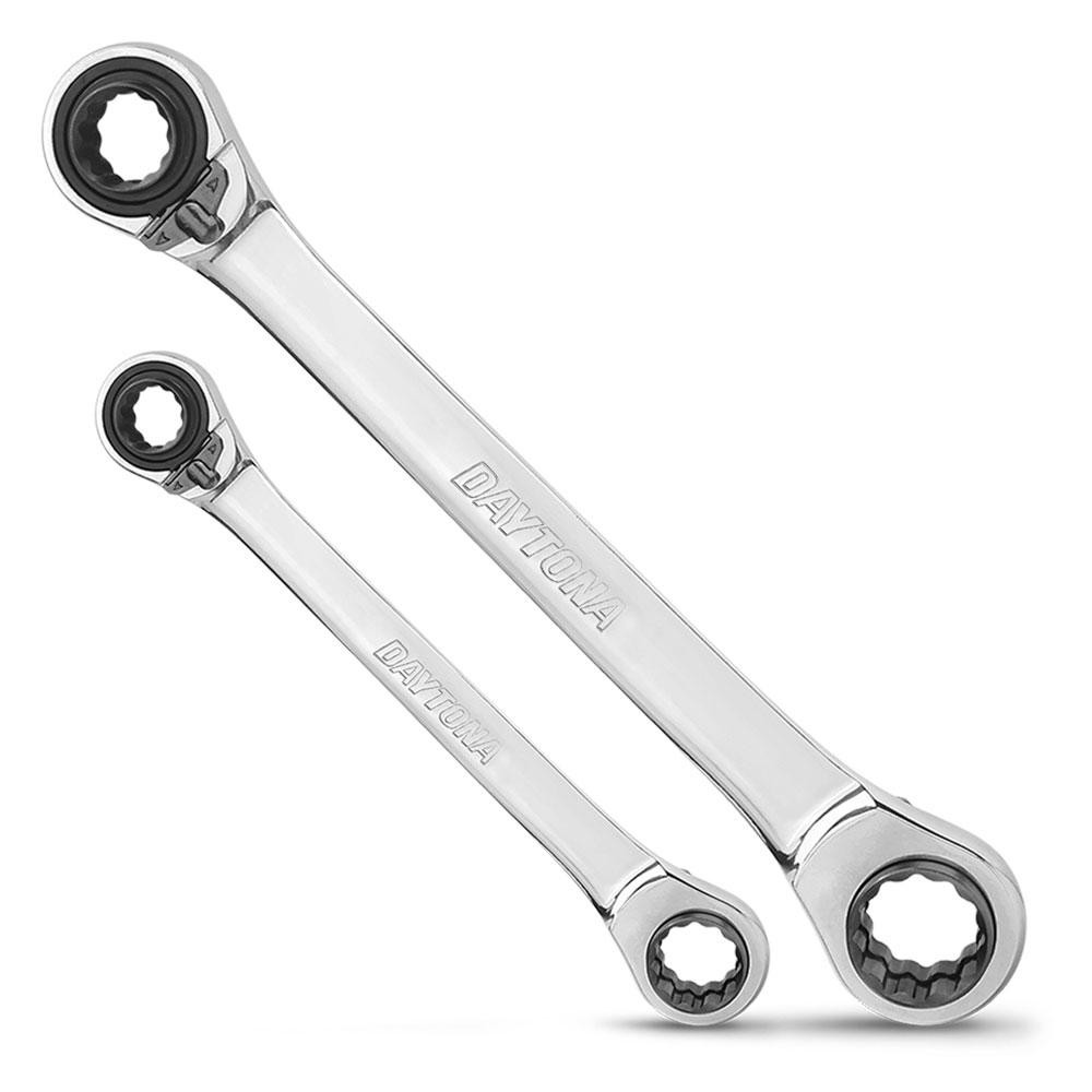 Daytona D241MS 2pce Metric 4-In-1 72-Tooth Reversible Ratcheting Spanner Set – image 2