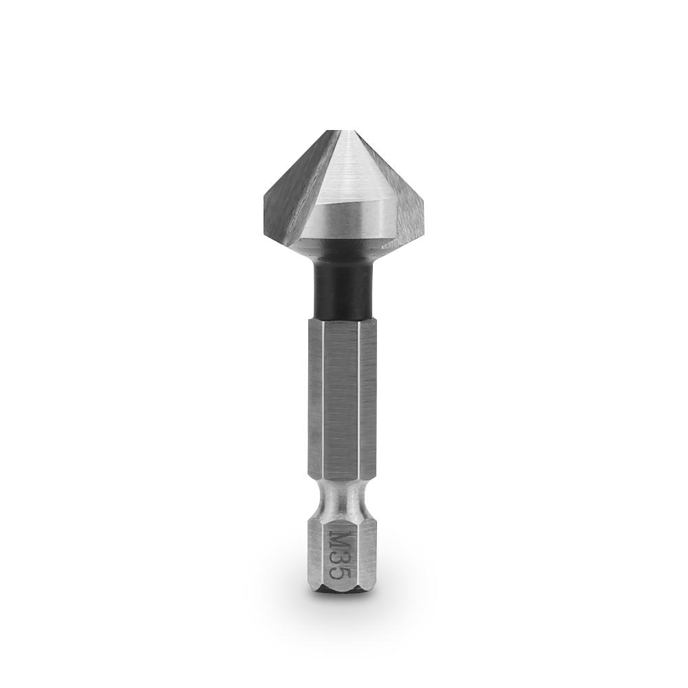 Xtorque XCS205 20.5mm 1/4" Hex Shank Quick Change M35 90˚ HSS Tri-Flute Countersink Bit – image 2