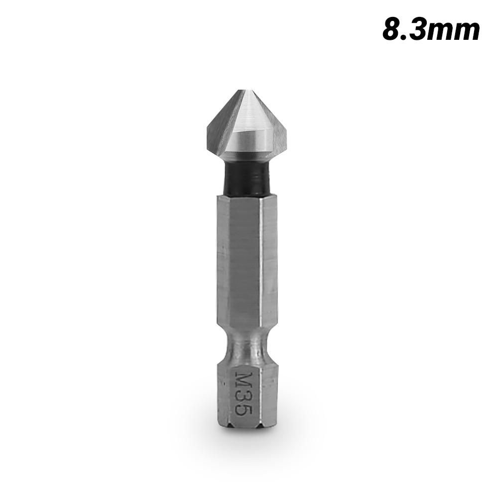 Xtorque XCS83 8.3mm 1/4" Hex Shank Quick Change M35 90˚ HSS Tri-Flute Countersink Bit – image 2