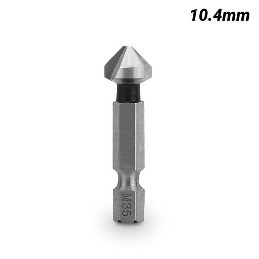 Xtorque XCS104 10.4mm 1/4" Hex Shank Quick Change M35 90˚ HSS Tri-Flute Countersink Bit