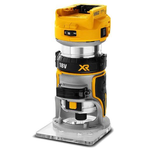 DeWalt DCW600N-XJ 18V XR Li-ion Cordless Brushless 8mm (1/4") Laminate Trimmer Router - Skin Only – image 2