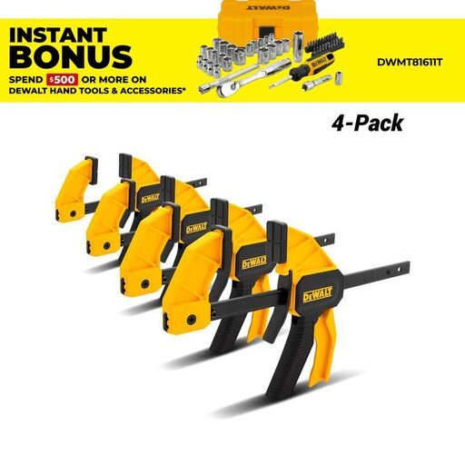 DeWalt DWHT82911-1 4-Pack 150mm (6") Medium Trigger Clamps Set