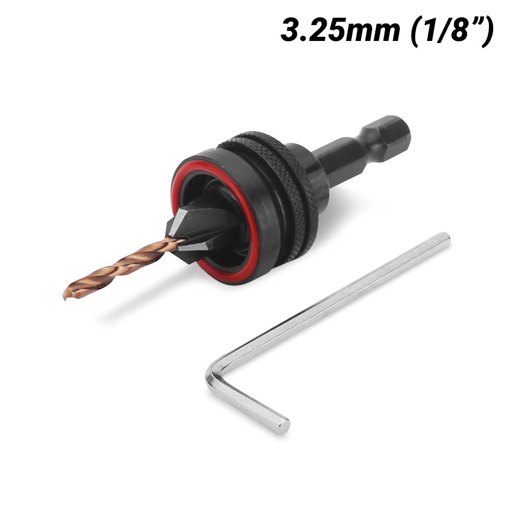 Xtorque XWCS8 3.25mm 1/8" Low Friction M35 Cobalt HSS Drill Stop Countersink Bit #8 – image 1
