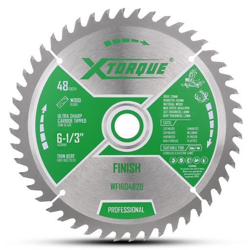 Xtorque WF1604820 160mm (6 1/3") 48-Tooth Ripping/Crosscutting Carbide Tipped Saw Blade