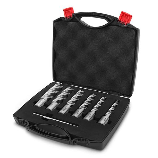 Xtorque XTMC7 7pce HSS Magnetic Drill Annular Cutter Set with 55mm Cutting Depth