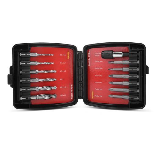 Xtorque XTTD14 14pce HSS 3-In-1 Combination Tap/Drill Countersink & Cr-V Bit Set – image 2