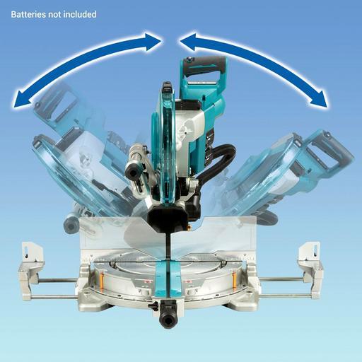 Makita DLS211ZU-AWST06 36V (18V x 2) Li-ion Cordless Brushless AWS 305mm (12") Slide Compound Mitre Saw & 2.5m Folding Legs Mitre Saw Stand - Skin Only – image 5