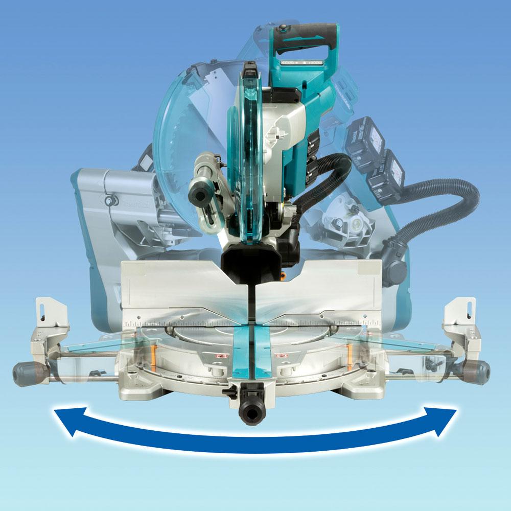 Makita DLS211PT2U 36V (18V x 2) 5.0Ah Li-ion Cordless Brushless AWS 305mm (12") Slide Compound Mitre Saw Combo Kit – image 5