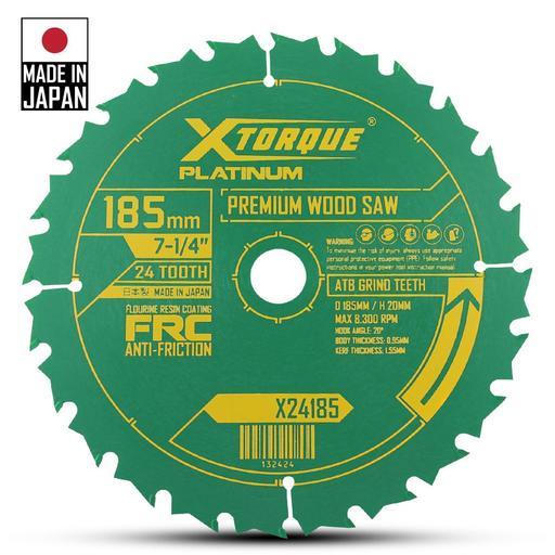 Xtorque X24185 Platinum 185mm (7-1/4") 24-Tooth Premium Wood Carbide Tipped Saw Blade - MADE IN JAPAN – image 2