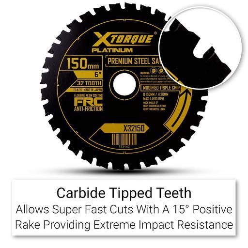 Xtorque X32150 Platinum 150mm (6") 32-Tooth Premium Steel Carbide Tipped Saw Blade - MADE IN JAPAN – image 3