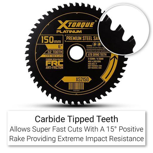Xtorque X52150 Platinum 150mm (6") 52-Tooth Premium Steel Carbide Tipped Saw Blade - MADE IN JAPAN – image 3