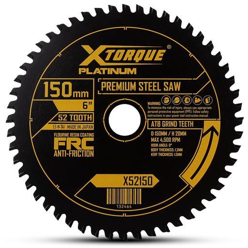 Xtorque X52150 Platinum 150mm (6") 52-Tooth Premium Steel Carbide Tipped Saw Blade - MADE IN JAPAN
