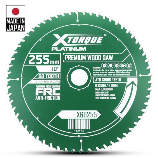 Xtorque X60255 Platinum 255mm (10") 60-Tooth Premium Wood Carbide Tipped Saw Blade - MADE IN JAPAN – image 2