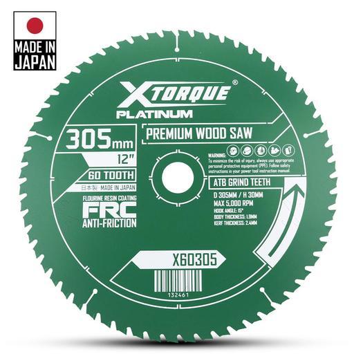 Xtorque X60305 Platinum 305mm (12") 60-Tooth Premium Wood Carbide Tipped Saw Blade - MADE IN JAPAN – image 2
