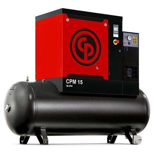 Chicago Pneumatic CPM15/8  T DRY 11kW 15HP 500L Silent Screw Air Compressor with Tank & Dryer - MADE IN ITALY