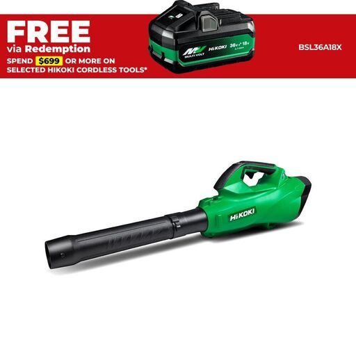 HiKOKI RB36DA(H4Z) 36V Li-ion Cordless MultiVolt High Powered Blower - Skin Only