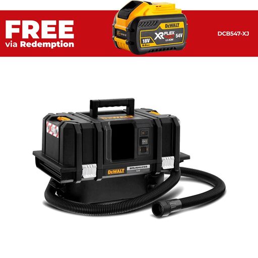 DeWalt DCV586MN-XJ 54V XR FLEXVOLT Li-ion Cordless T-Stak M-Class Wet/Dry Vacuum Dust Extractor - Skin Only