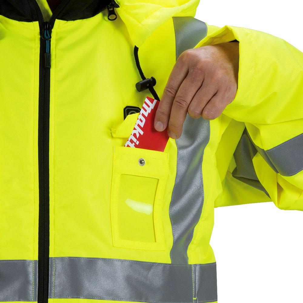 Makita CJ106DZXL 12V Max LiIon Cordless HighVis Yellow Heated Jacket