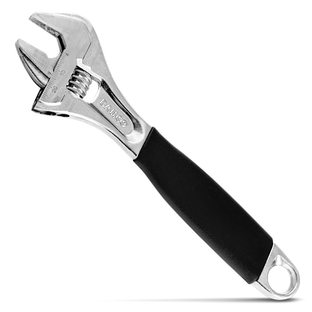 BAHCO 12-Inch Adjustable Wrench - Chrome Finish Ergo Design For Professionals