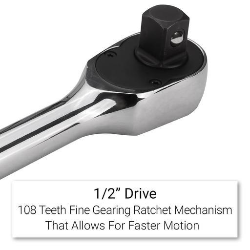 Daytona D12CHR 1/2" Drive 108T Compressed Head Reversible Ratchet – image 4